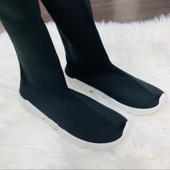 Black calf sock sneaker - Picture 6 of 8